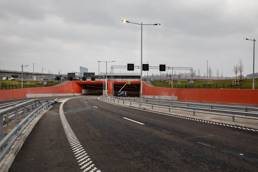 Norra infarten till nya Marieholmstunneln