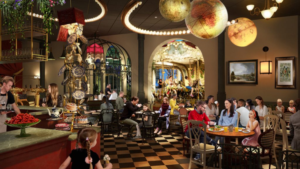 Stor restaurang i Curiosas bottenvåning