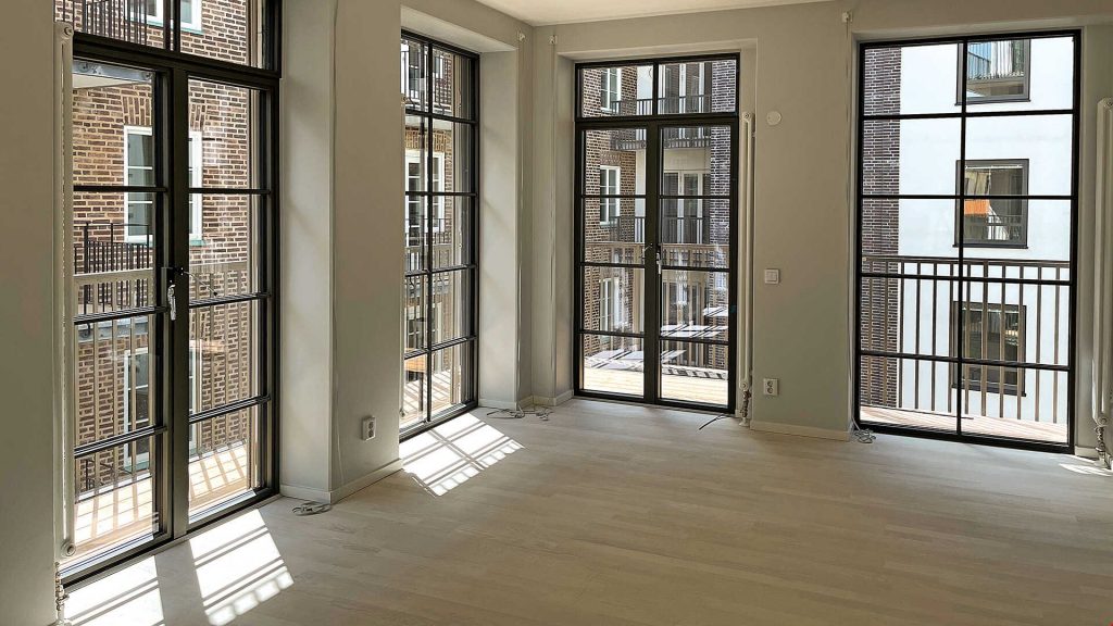 Rikt ljussinsläpp i lägenheterna