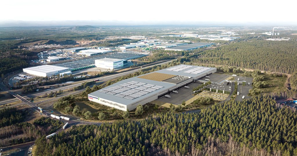 Illustration av Catenas nya anläggning i Jönköping