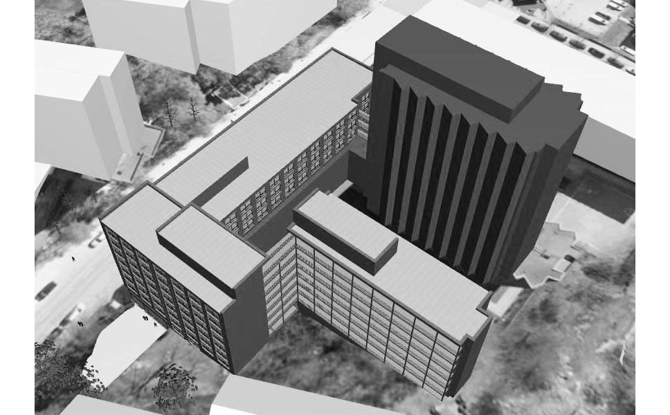 Översiktsillustration av det nybyggda kvarteret