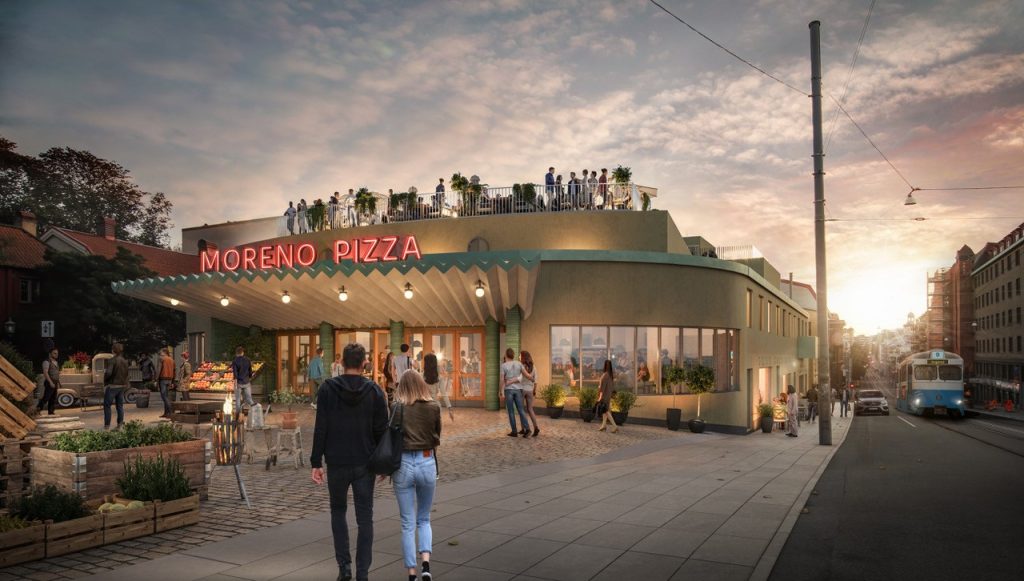 Vy från framsidan av Moreno Pizzeria