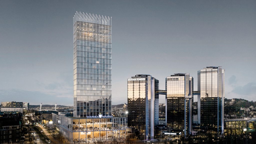 Illustration av Gothia Towers fjärde torn