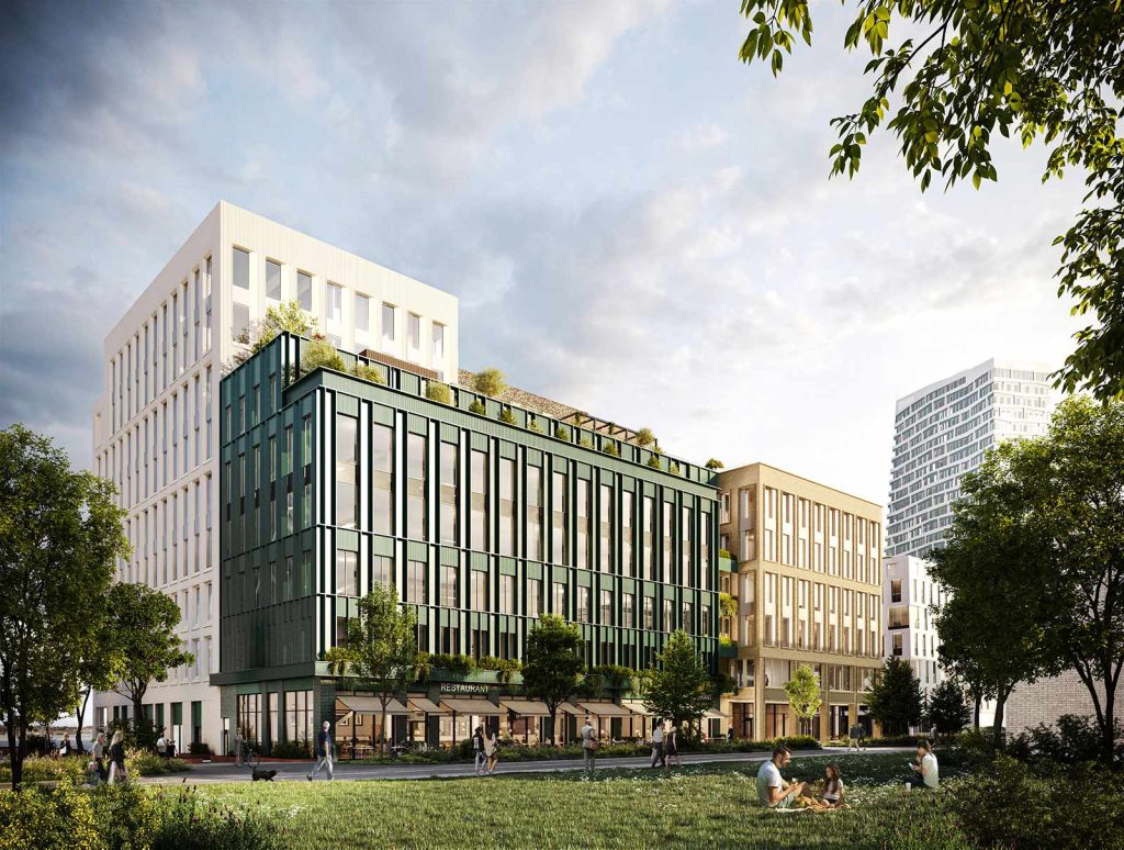 Kvartetten får fyra olika fasader, vars gestaltningar anspelar på den lokala skånska närmiljön. 