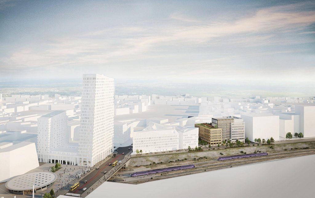 Kvartetten får bästa läge, nära Hyllie station och köpcentret Emporia.