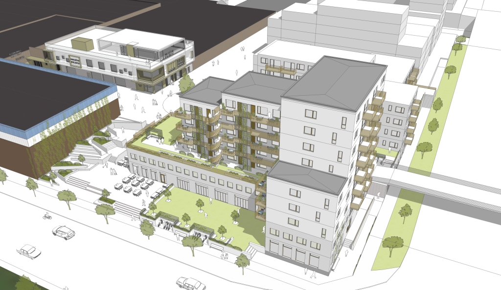 Rosengårds nya bibliotek blir en viktig del av det ombyggda Rosengård Centrum.